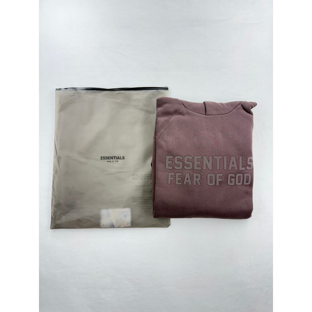 Essentials Fear of God Hoodie Plum XL - Picture 3 of 3
